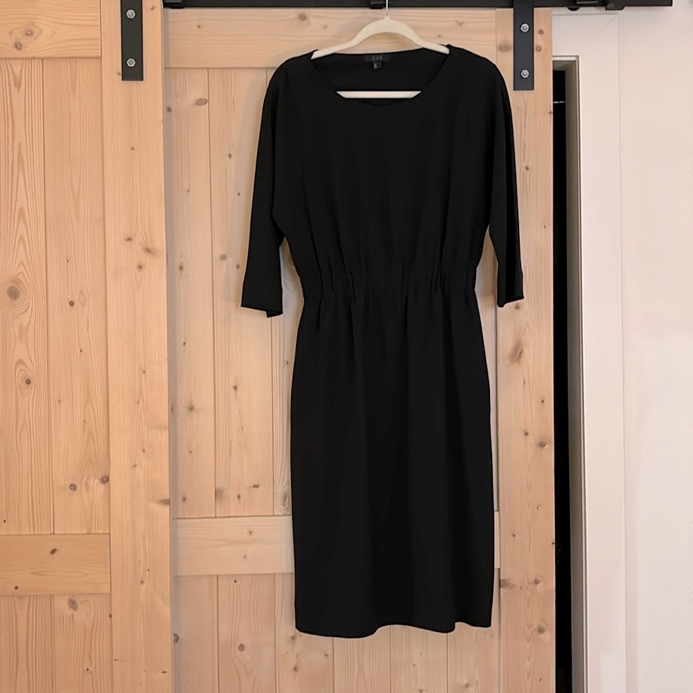 COS black midi dress